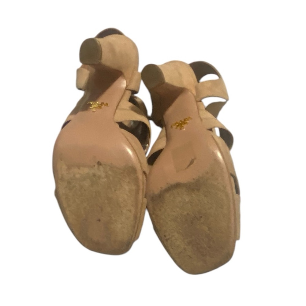 Prada Women's Elastic Suede High Heels Sandals - Picture 4 of 8